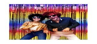 Rideau foil Multicolore Disco 2mX1m