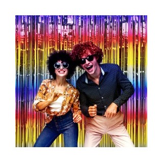 Disco-Folienvorhang, mehrfarbig, 2 x 1 m