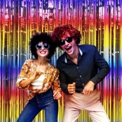 Disco-Folienvorhang, mehrfarbig, 2 x 1 m