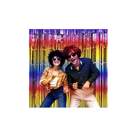 Rideau foil Multicolore Disco 2mX1m