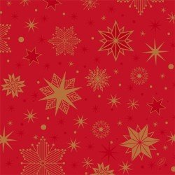 50 ServietteS ouate 40 x 40 cm Stargazing Red