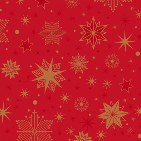 50 ServietteS ouate 40 x 40 cm Stargazing Red