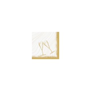 60 tovaglioli Dunisoft biologici 40 x 40 cm Sparkly cheers bianco
