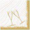 60 Bio Dunisoft Servietten 40 x 40 cm Sparkly Cheers weiß