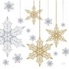 12 Serviettes Dunisoft 40 x 40 cm Snowstars White 12 Serviettes Dunisoft 40 x 40 cm Snowstars White