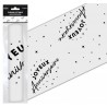 Chemin de table " Joyeux anniversaire" noir 28 cm x 5 mètres, organza  Chemin de table " Joyeux anniversaire" noir 28 cm x 5 mètres, organza