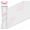 Chemin de table " Joyeux anniversaire" rose 28 cm x 5 mètres, organza  Chemin de table " Joyeux anniversaire" rose 28 cm x 5 mètres, organza