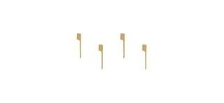 250 piques apéritif en bambou modèle "Golf", 18 cm