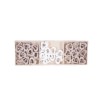 Coffret de 48 cœurs en bois naturel/blanc 3cm