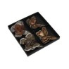 Set di farfalle a clip/8, 8 cm marroni Piume