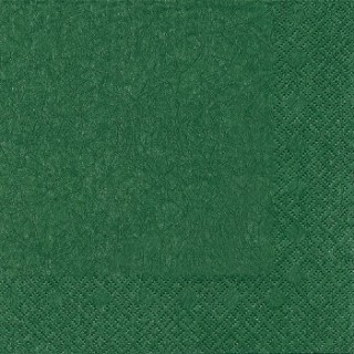 20 Serviettes 40x40cm Modern Vert Foncé