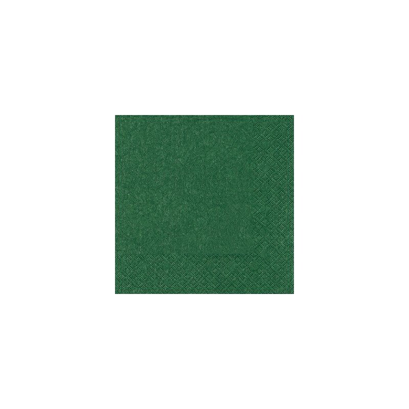20 Serviettes 40x40cm Modern Vert Foncé