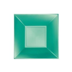 25 piatti fondi, 18x18 cm, verde scuro