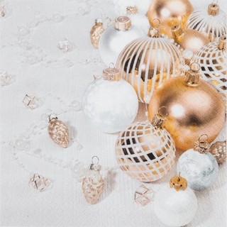 20 serviettes 33x33cm Golden Glory