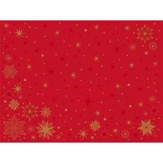 100 tovagliette Dunicel biologiche, 30x40 cm, rosso stellato