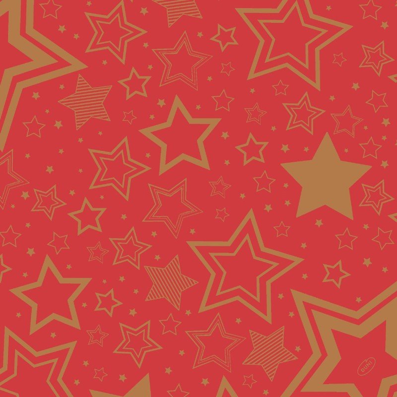 12 Serviettes Bio Dunisoft 40x40cm Holiday Star Red