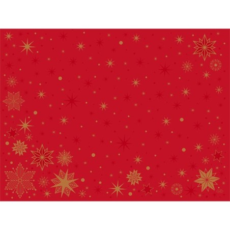 10 tovagliette Dunicel biologiche, 30x40 cm, rosso stellato