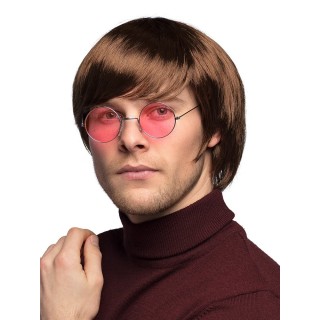 John kurze braune Perücke