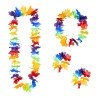 Hawaii-Set 1 Stirnband 1 Halskette 2 Blumenarmbänder