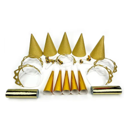 Glitzer/Gold Partytüte für 10 Personen