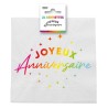 24 tovaglioli, Joyeux Anniversaire, 3 veli, 33 x33 cm , multicolore