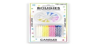 Candele con supporto colori assortiti