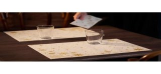 10 Bio-Tischsets von Dunicel, 30 x 40 cm, Sternenhimmel-Creme