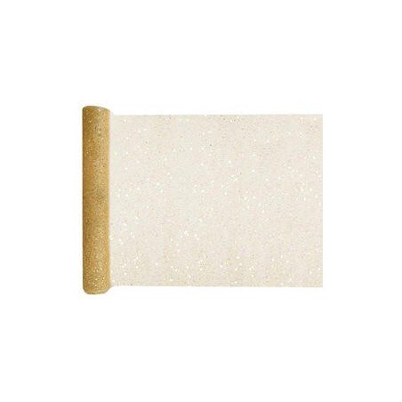 runner da tavolo con paillettes oro semplice