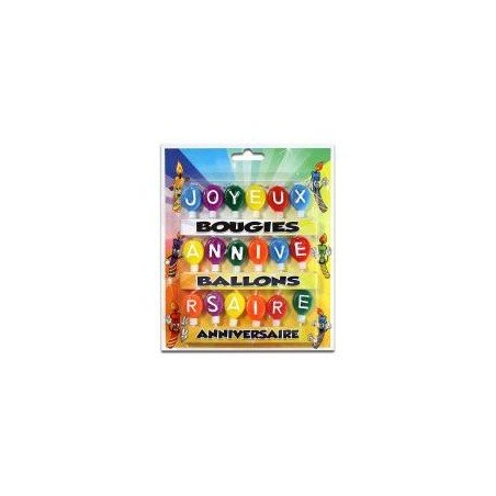 Bougies ballons joyeux anniversaire