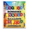 Palloncini candele Joyeux anniversaire Palloncini candele Joyeux anniversaire