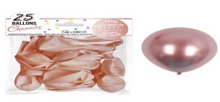 Sachet de 25 ballons chromé Rose Gold 30 cm