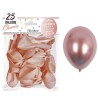Sachet de 25 ballons chromé Rose Gold 30 cm