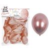 Sachet de 25 ballons chromé Rose Gold 30 cm