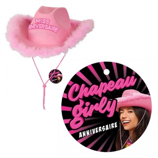 Hut „Girly Miss Geburtstag“ in Rosa