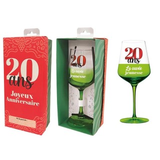 1 Weinglas mit Alter und Geschenkbox