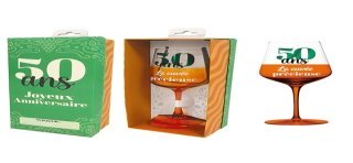 1 Verre à vin avec âge et coffret cadeau