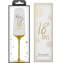 1 Champagnerglas mit Alter und Geschenkbox