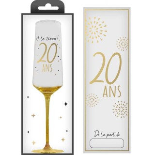 1 Champagnerglas mit Alter und Geschenkbox