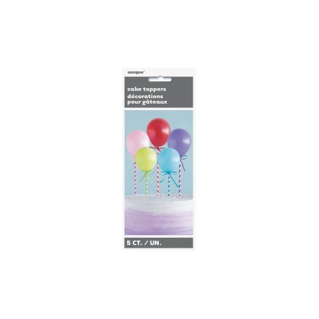 Kuchendekoration – Cake Topper mit 5 Mini-Luftballons, 12,7 cm