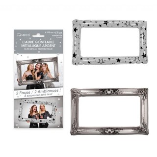 Cornice gonfiabile metallica argento