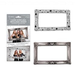 Cadre gonflable métallique argent