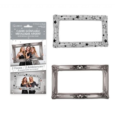 Cornice gonfiabile metallica argento