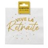 24 Serviettes, "Vive la Retraite" 3 plis, 33 x33 cm or