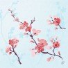 50 Serviettes ouate classic, 40x40cm Cherry Breeze Blue