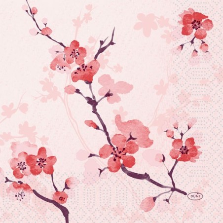 50 Servietten aus Watte 33 x 33 cm Cherry Breeze Pink 3-lagig