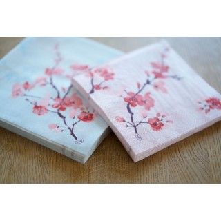 50 Servietten aus Watte 33 x 33 cm Cherry Breeze Pink 3-lagig