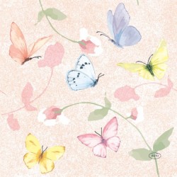 20 Serviettes ouate 33x33cm Sweet Peach 3 plis