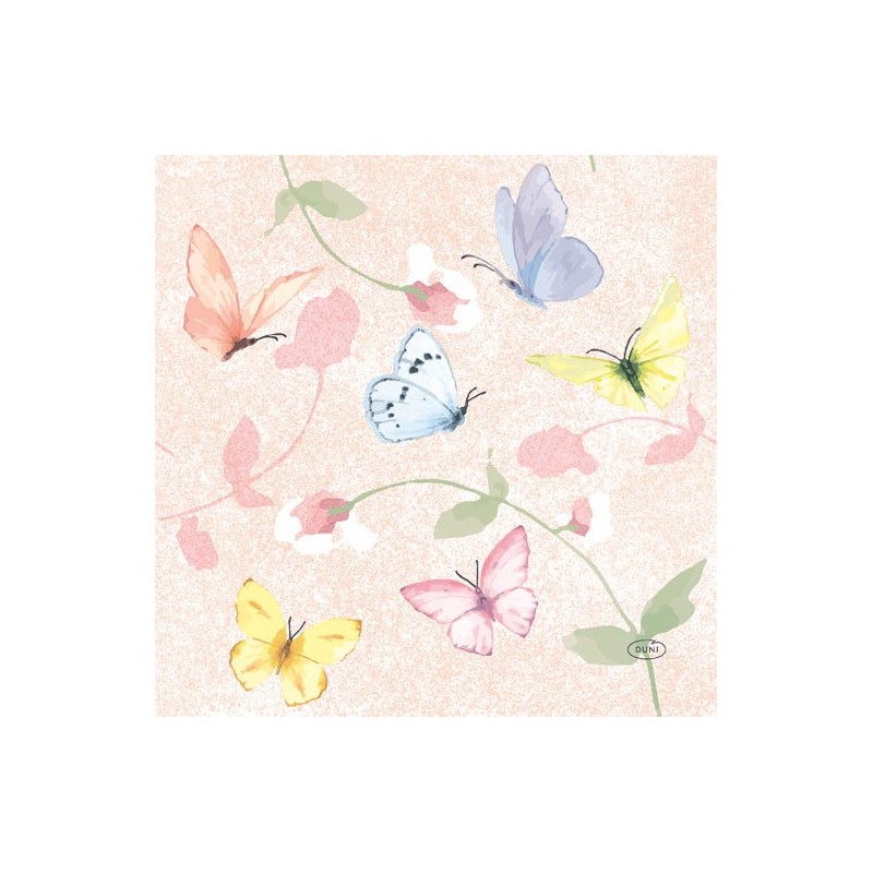 20 Servietten aus Vliesstoff, 33 x 33 cm, Sweet Peach, 3-lagig