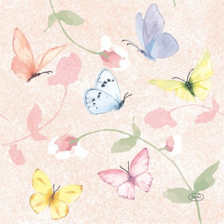 20 Servietten aus Vliesstoff, 33 x 33 cm, Sweet Peach, 3-lagig