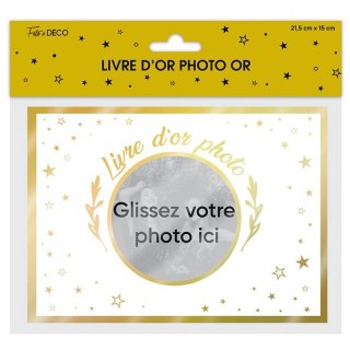 Livre d'Or Photos or 21,5x15 cm
